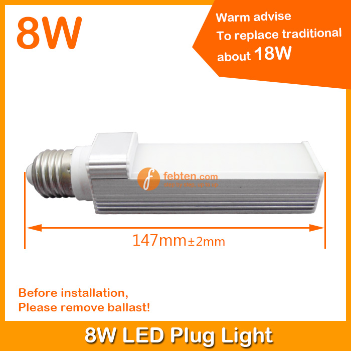 8W LED Plug Light G23/G24/E27