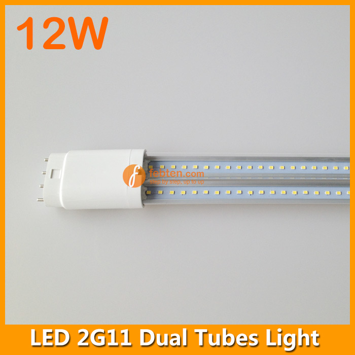 12W LED 4pins 2G11 dual tube light