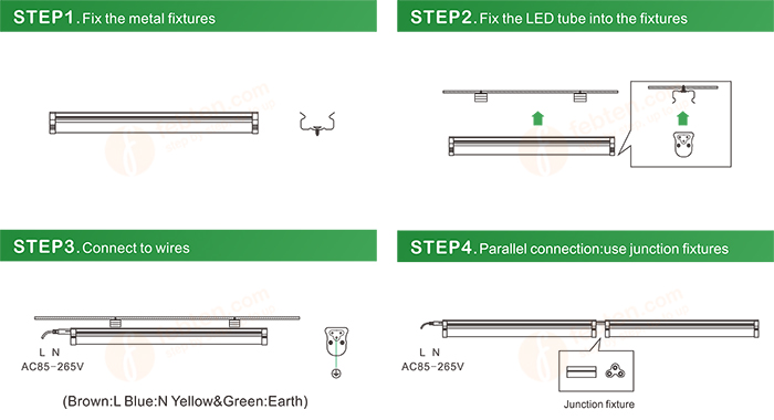 LED Integrated Tube Light Installation Direction