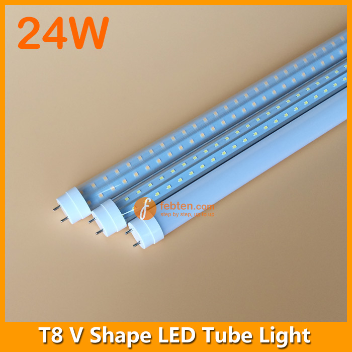 24W LED V Shaped T8 Tube Lighting 240degree