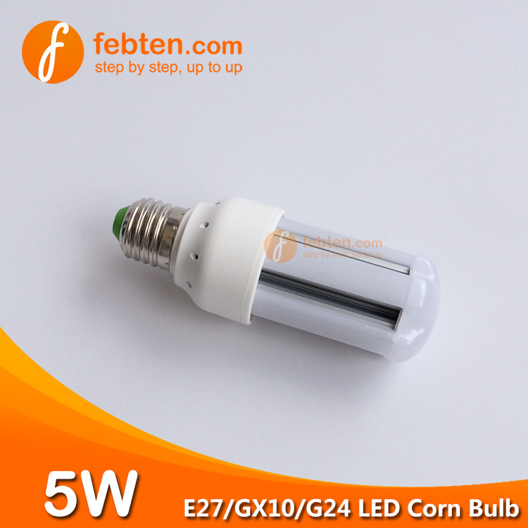 E27 GX10 G24Q 5W Milky LED Corn Bulb