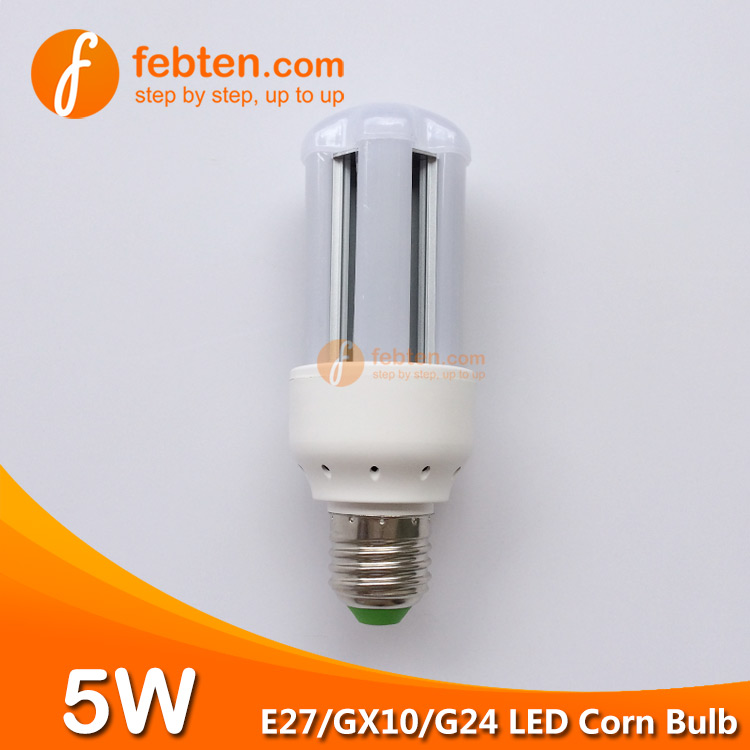 E27 GX10 G24Q 5W LED Corn Bulb 360degree