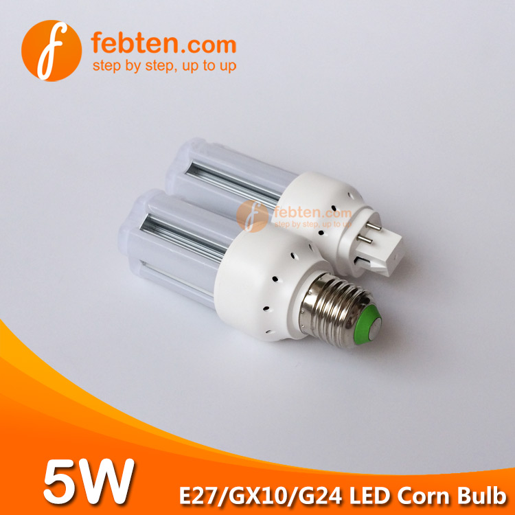 E27 GX10 G24Q 5W LED Corn Lighting