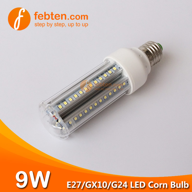 E27 GX10 G24Q 9W LED Corn Bulb SMD2835