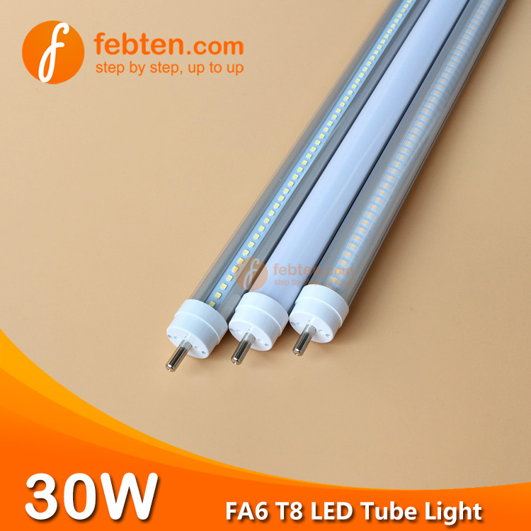 1.5m 30W FA6 LED T8 Tube Light Single Pin