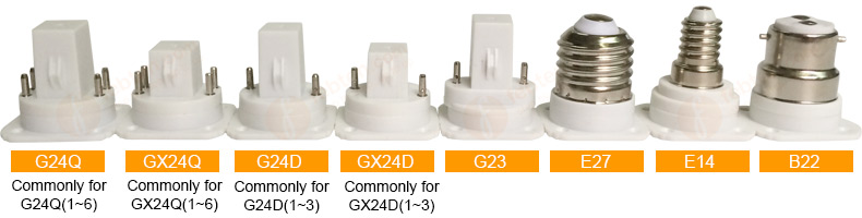 G24Q, GX24Q, G24D, GX24D, G23, E27, E14, B22 Febten LED Plug Light