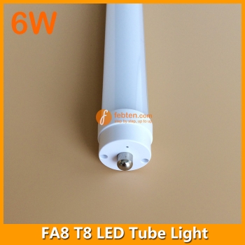 1ft FA8 LED T8 Tube Lamp 6W Single Pin