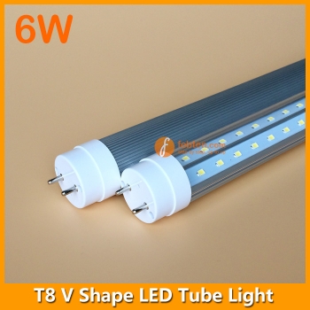 1ft 6W LED T8 V Shape Tube Light 240degree Beam Angle