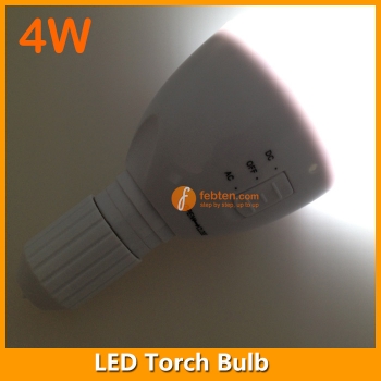 4W LED Torch Bulb Light Rechargeable