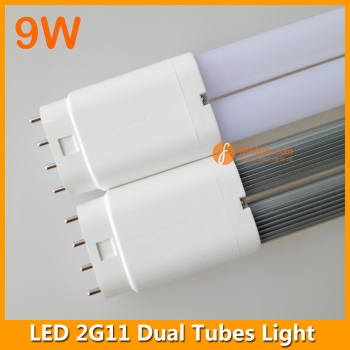 9W LED 2G11 Dual Tubes Light 232mm 4pins