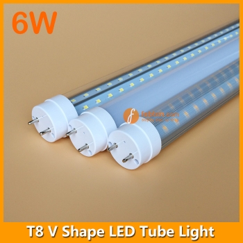 1ft 6W LED T8 V Shape Tube Light 240degree Beam Angle