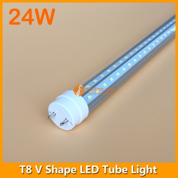 4ft 24W LED T8 V Shape Tube Light 240degree Beam Angle