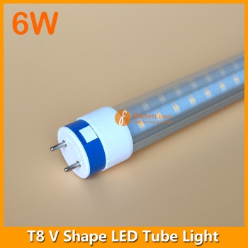 1ft 6W LED T8 V Shape Tube Light 240degree Beam Angle