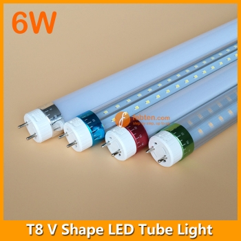 1ft 6W LED T8 V Shape Tube Light 240degree Beam Angle