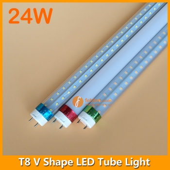 4ft 24W LED T8 V Shape Tube Light 240degree Beam Angle