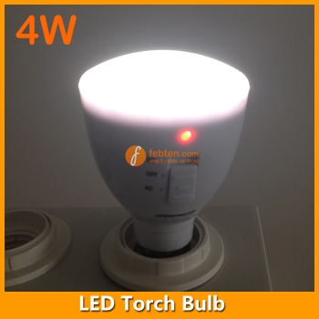 4W LED Torch Bulb Light Rechargeable