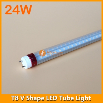 4ft 24W LED T8 V Shape Tube Light 240degree Beam Angle