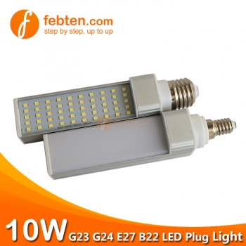 10W LED Plug Light G24D/G24Q/GX24D/GX24Q/G23/E27/E14/B22