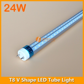 4ft 24W LED T8 V Shape Tube Light 240degree Beam Angle