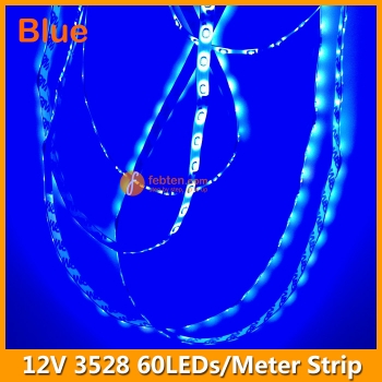 60LEDs per Meter 3528 Blue LED Strip Light 12Volts